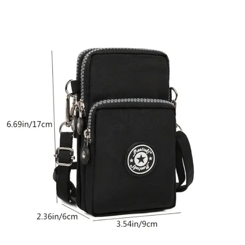 Small Blue Zipper Phone Cross Body Bag - Picture 2 of 4